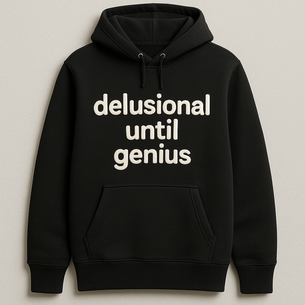 Delusional Until Genius Hoodie